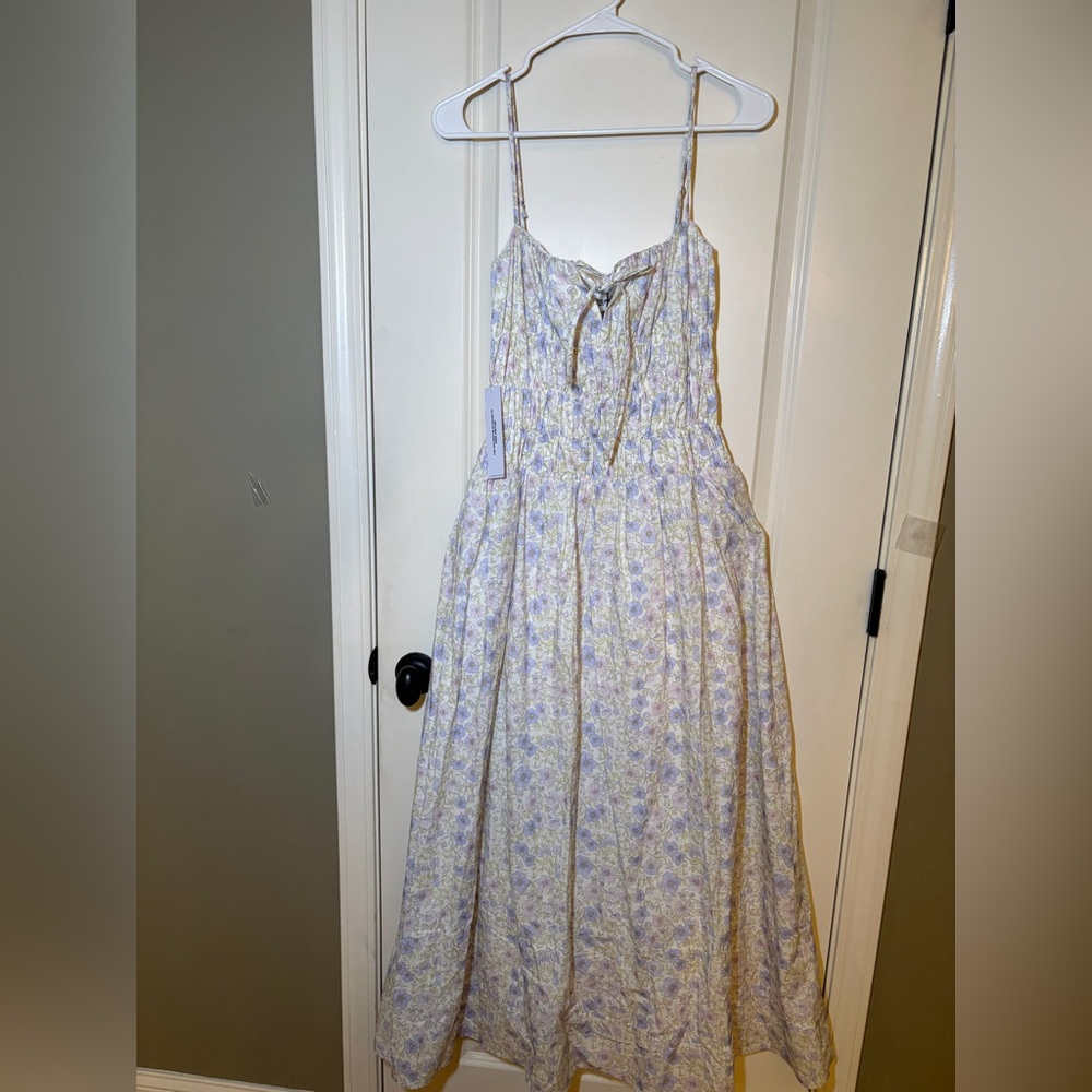 Princess Polly Floral Maxi Dress - White and Purple